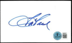 Tom Tresh Autographed 3x5 Index Card