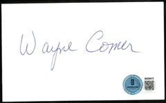 Wayne Comer Autographed 3x5 Index Card