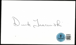 Dick Tracewski Autographed 3x5 Index Card