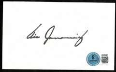 Vic Janowicz Autographed 3x5 Index Card