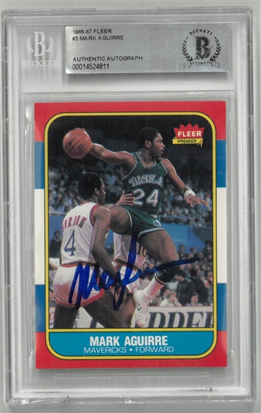 Mark Aguirre Autographed 1986-87 Fleer