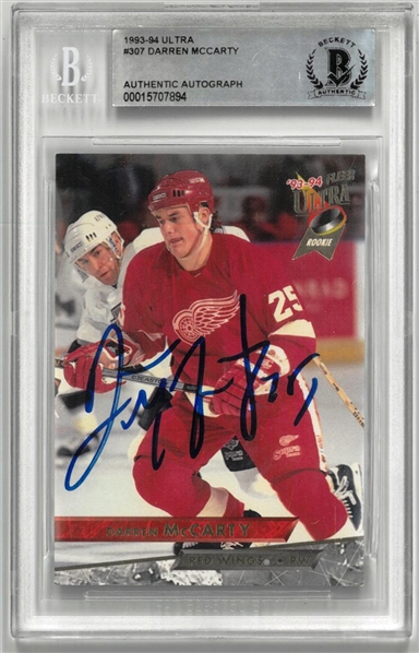 Darren McCarty Autographed 1993-94 Fleer Ultra Rookie Card