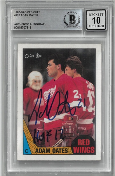 Adam Oates Autographed 1987-88 O-Pee-Chee Rookie Card