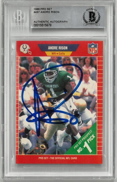 Andre Rison Autographed 1989 Pro Set Rookie Card
