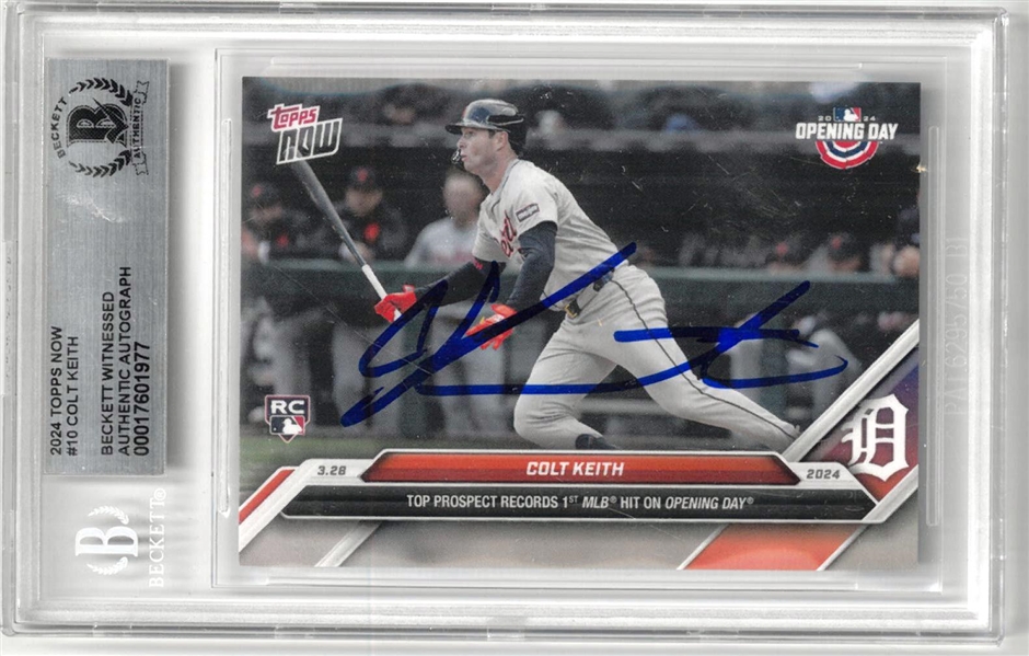 Colt Keith Autographed 2024 Topps Now Rookie Card