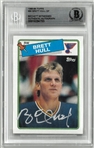 Brett Hull Autographed 1988-89 Topps Rookie Card