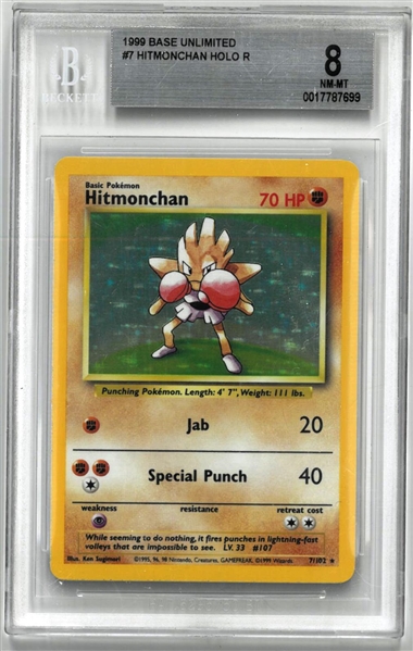 Hitmonchan BGS 8 1999 Base Unlimited