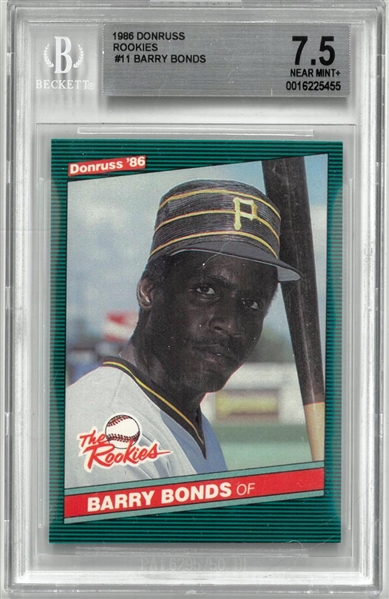 Barry Bonds BGS 7.5 1986 Donruss Rookies