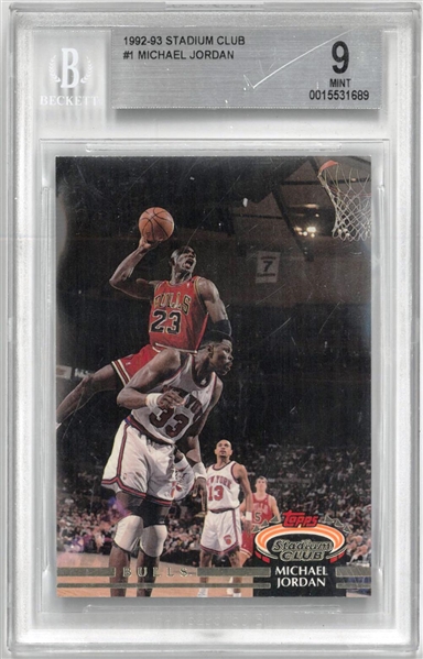 Michael Jordan BGS 9 1992-93 Stadium Club