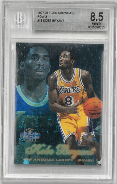 Kobe Bryant BGS 8.5 1997-98 Flair Showcase Row 2