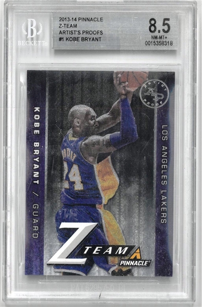Kobe Bryant BGS 8.5 2013-14 Pinnacle Z-Team Artist Proof