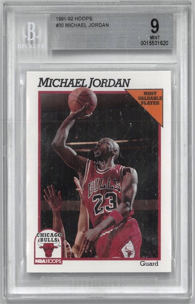 Michael JOrdan BGS 9 1991-92 Hoops