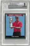 Tiger Woods BGS 9 2009 Upper Deck Goudey Mini Green Back