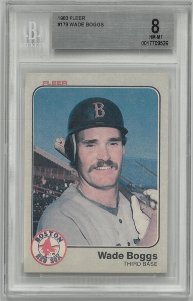 Wade Boggs BGS 8 1983 Fleer
