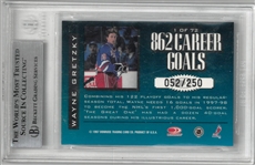 Wayne Gretzky BGS 8 1997-98 Donruss Limited Fabric of the Game /250
