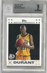 Kevin Durant BGS 9 2007-08 Topps Rookie Set