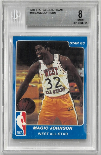 Magic Johnson BGS 8 1983 Star All Star Game