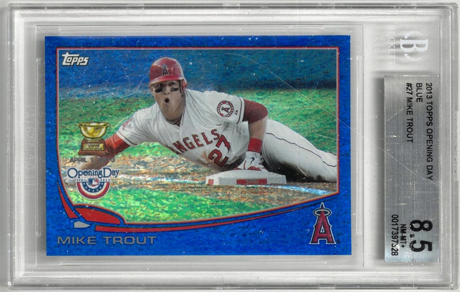 Mike Trout BGS 8.5 2013 Topps Opening Day Blue
