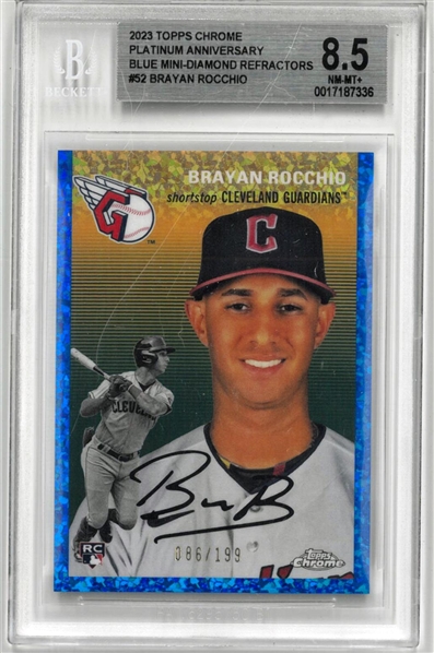 Brayan Rocchio BGS 8.5 2023 Topps Chrome Platinum