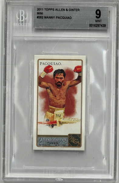 Manny Pacquiao BGS 9 2011 Allen & Ginter Mini