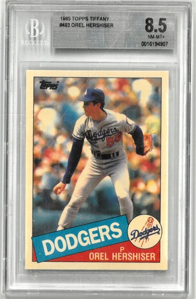 Orel Hershiser BGS 8.5 1985 Topps Tiffany