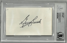 Guy Bush Autographed 3x5 Index Card (Ruth #714)