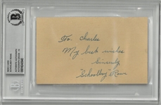 Schoolboy Rowe Autographed 3x5 Index Card