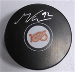 Marco Kasper Autographed Red Wings Puck