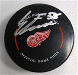 Emmitt Finnie Autographed Red Wings Puck