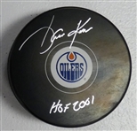 Jari Kurri Autographed Oilers Puck w/ HOF