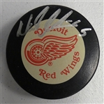 Nicklas Lidstrom Autographed Red Wings Puck
