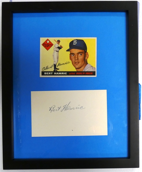 Bert Hamric Autographed Framed Display