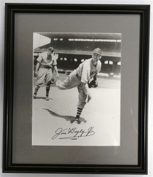 Jim Bagby, Jr. Autographed Framed 8x10