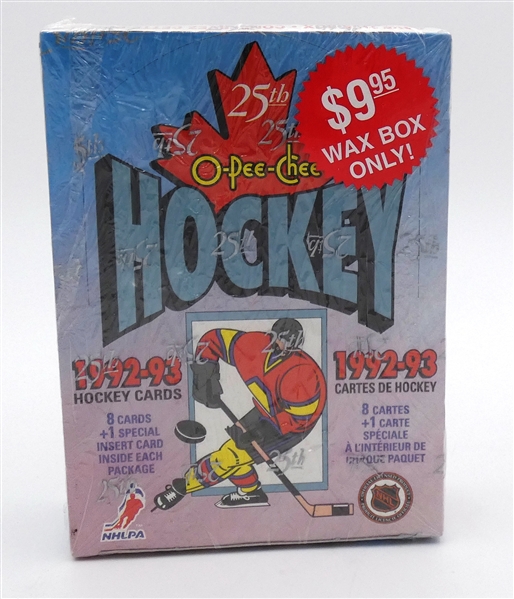 1992-93 O-Pee-Chee Hockey Wax Box