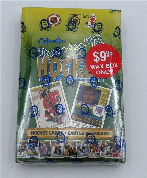 1991-92 O-Pee-Chee Hockey Wax Box