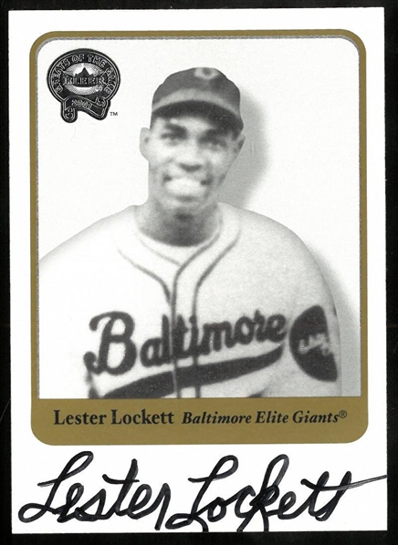 Lester Lockett Autographed 2001 Fleer Greats of the Game