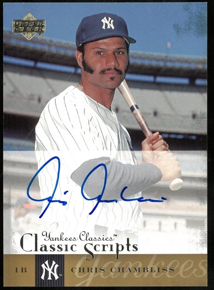 Chris Chambliss Autographed Upper Deck Classic Scripts
