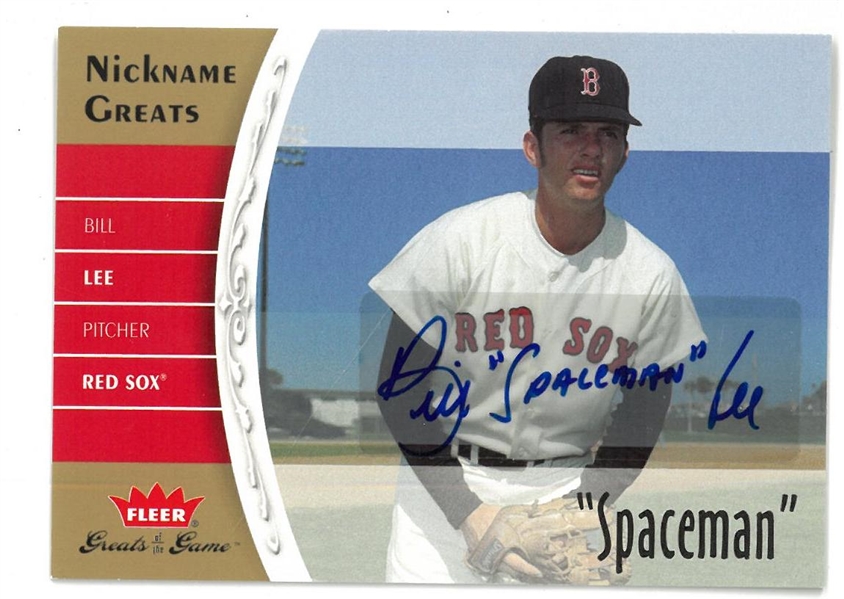 Bill "Spaceman" Lee Autographed Fleer Greats of the Game