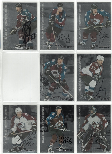 Colorado Avalanche 1999-00 Be A Player Autographed Lot