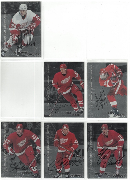 Detroit Red Wings 1999-00 Be A Player Autographed Lot