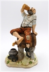 Drinking on a Barrell Figurine