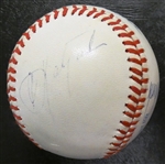 Triple Crown Autographed Baseball (Mantle, Williams, Cabrera, Yaz, Robinson)