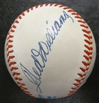 Triple Crown Autographed Baseball (Mantle, Williams, Cabrera, Yaz, Robinson)