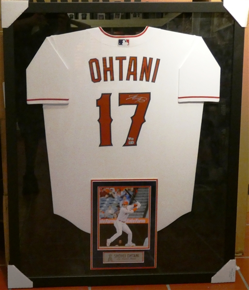 Shohei Ohtani Autographed Framed Angels Jersey