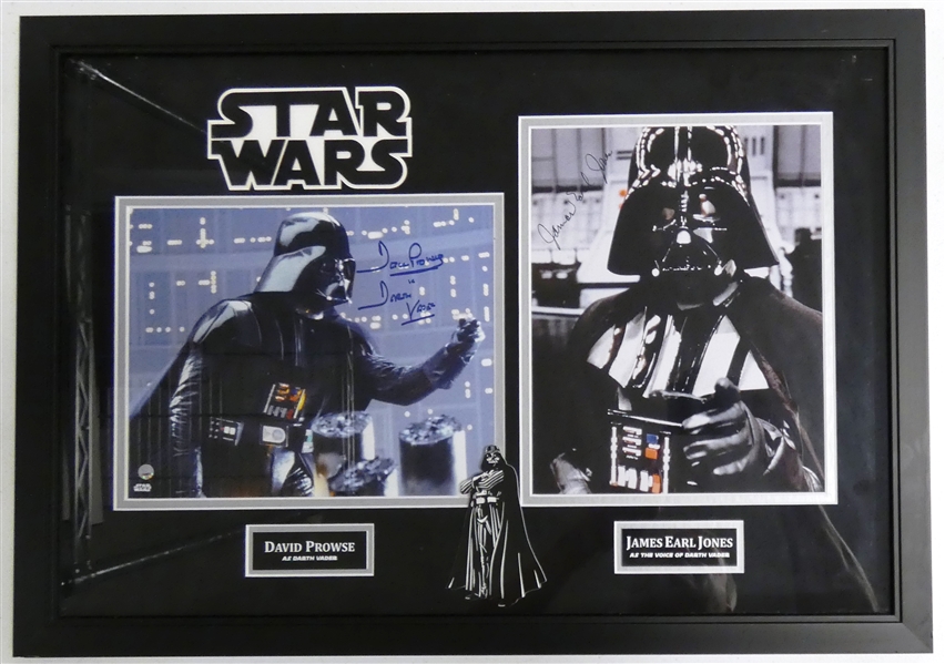 David Prowse & James Earl Jones Autographed Darth Vader Framed Display