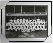1984 Detroit Tigers Team Signed Framed 16x20 (35 Autos)