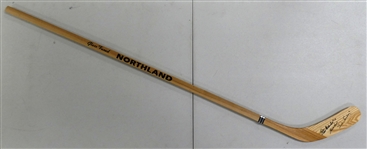 Production Line II Autographed Northland Stick (Howe, Lindsay, Delvecchio)