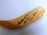 Production Line II Autographed Northland Stick (Howe, Lindsay, Delvecchio)