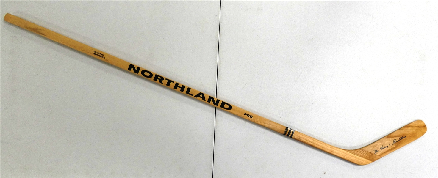 Gordie Howe Autographed Northland Stick w/ Mr. Hockey