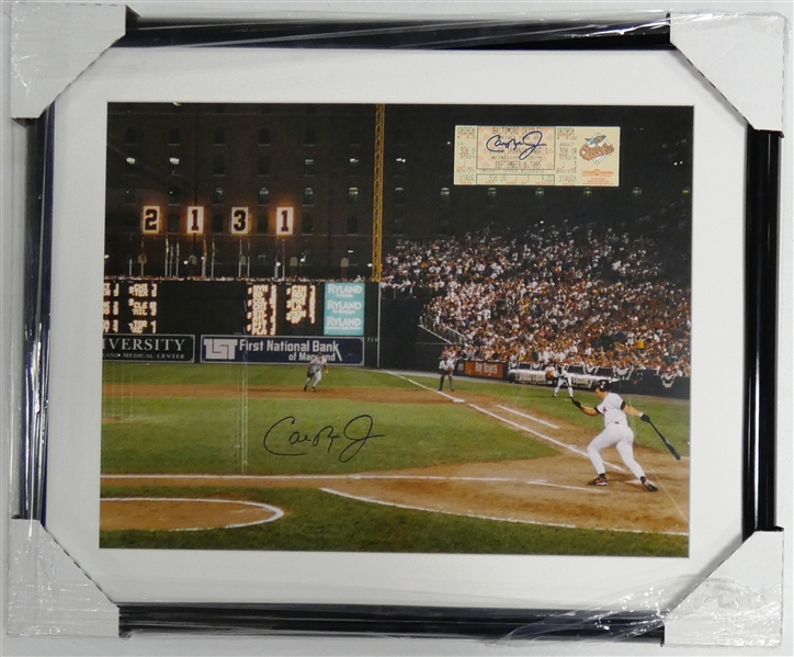 Cal Ripken, Jr. Autographed Framed 2131 Ticket & 16x20 Display